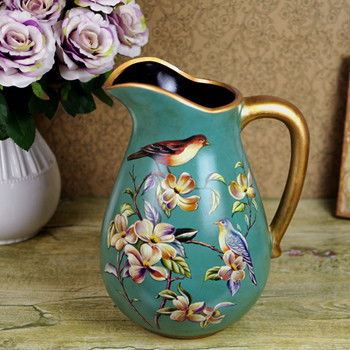 推薦復古歐美鄉村風格家居飾品花鳥手繪陶瓷 堆糖,美好生活研究所